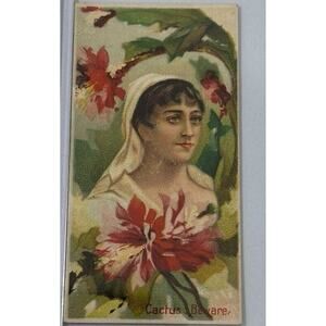 1892 Antique N75 Dukes Floral Beauties Cactus Antique Tobacco Card